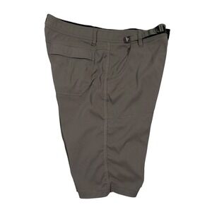 Prana Stretch Zion Shorts Mens M Nylon Cargo 11" Belted Hiking Camping Outdoor